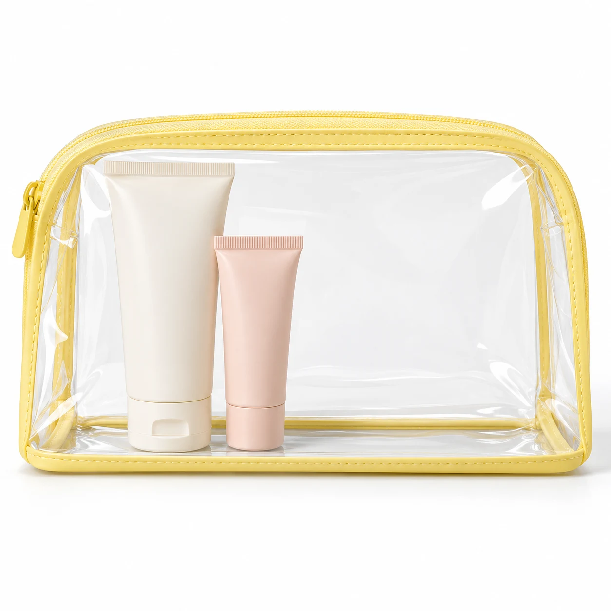 Butter Yellow Clear Cosmetic Bag