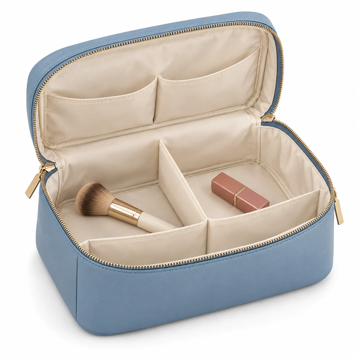 Dusty Blue Makeup Organizer