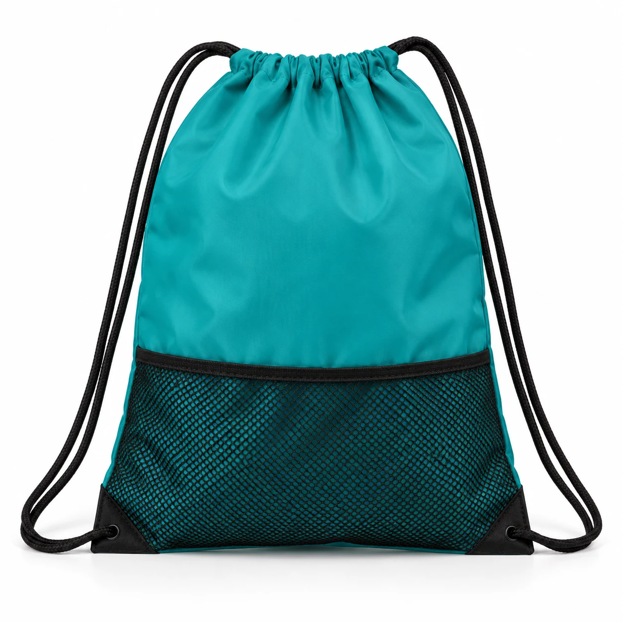 Mesh-Pocket Drawstring Backpack
