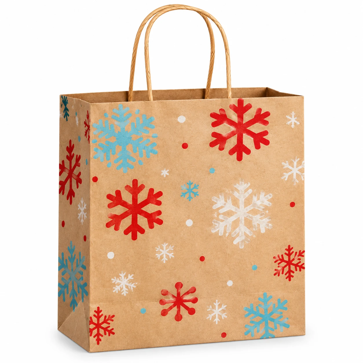 Snowflake Kraft Gift Bag