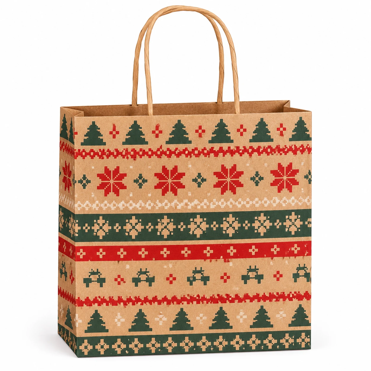 Nordic Pattern Kraft Gift Bag