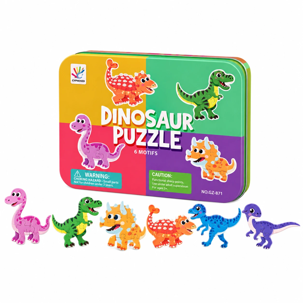 Dinosaur Shaped Puzzle Set