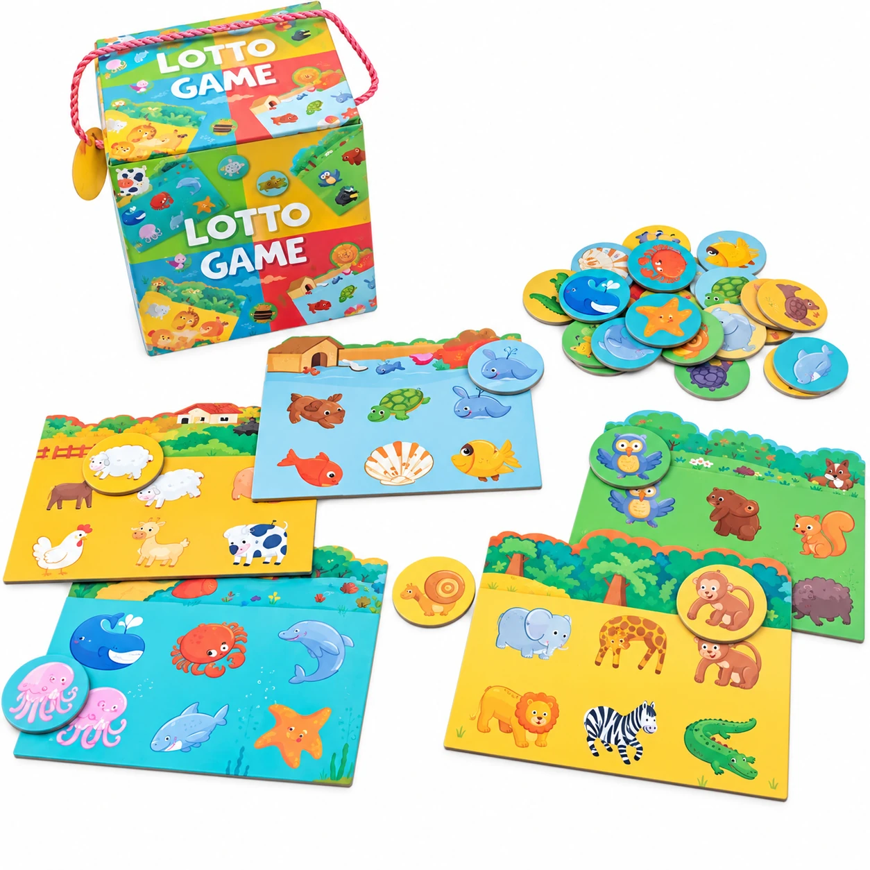 Animal Lotto Matching Game