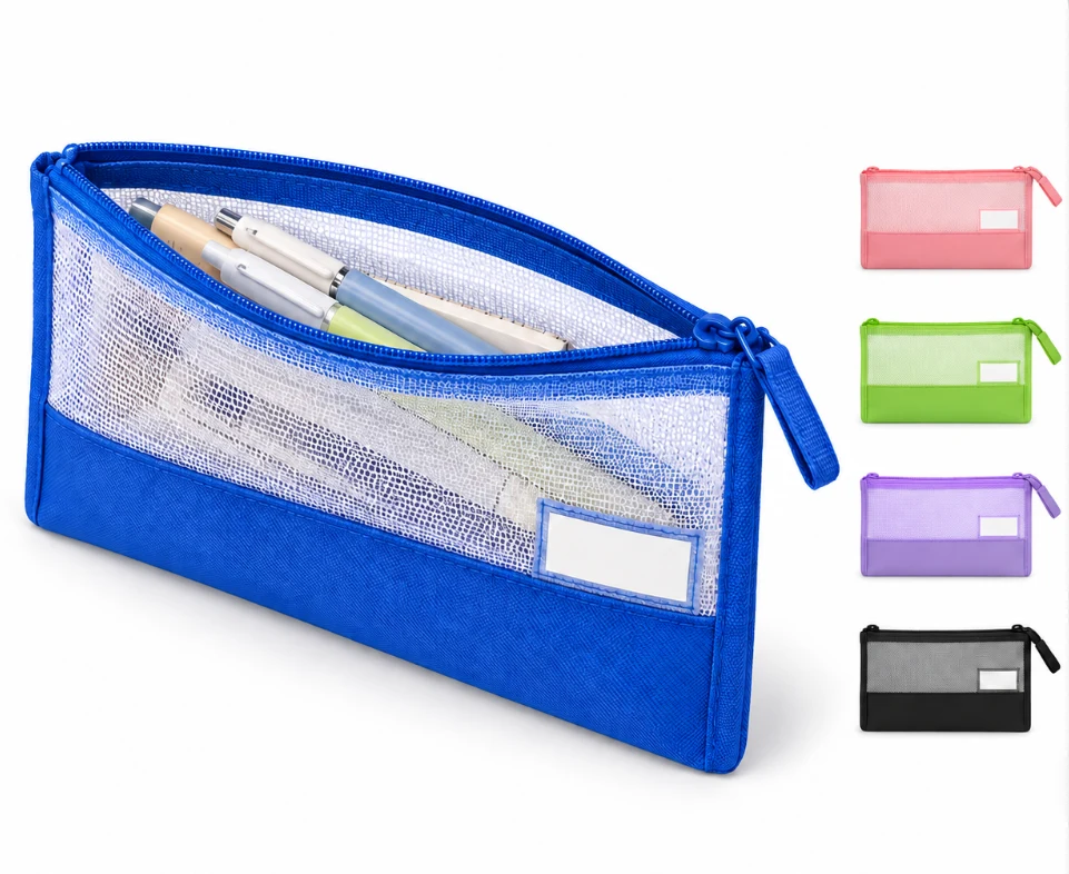 Mesh Zipper Pencil Pouch