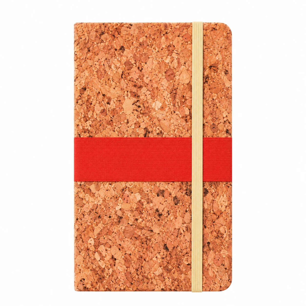 Cork-Look Elastic-Band Notebook